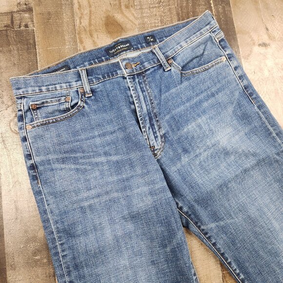 Mens Lucky Brand 181 Relaxed Straight size 36x32 Mid Rise Denim Jeans - Picture 1 of 9